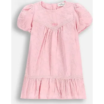 Dámské šaty Dětské bavlněné šaty Coccodrillo WC5128201HGN růžová 30X, vel. 74