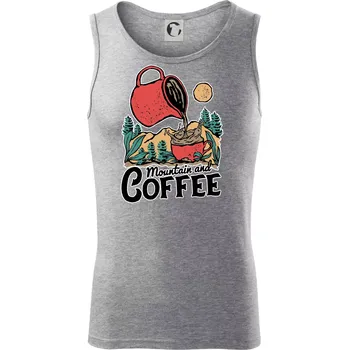 Pánská móda Mountain and Coffee - Tílko pánské Core - S ( Tmavě šedý melír )