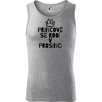 Princové se rodí v prosinci - Tílko pánské Core - 2XL ( Tmavě šedý melír )