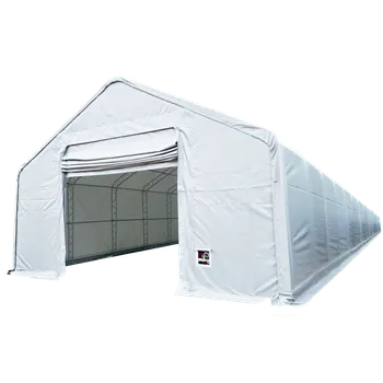 Zahradní stavba Plachtová hala hranatá HeavyDuty 9,15m x 39,65m x 3,6m/6,1m PVC 900g/m² F90