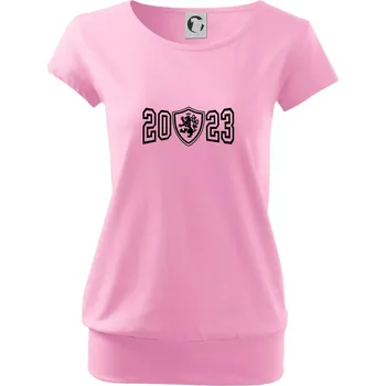 Dámské tričko Narozeninový motiv - znak - 2023 - Volné triko city - S ( Růžová )