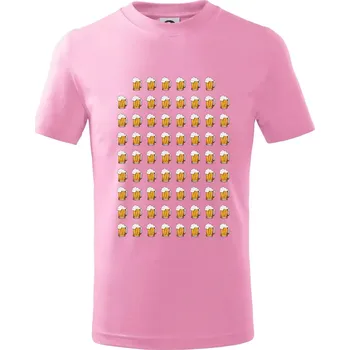 Narozeniny - 70x pivo - Tričko dětské bavlněné - 98 cm / 2 roky ( Růžová )