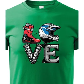 Chlapecké tričko Dětské tričko Love motocross, Barva Zelená, Velikost 134 cm/8 roků, Canvas Dětské tričko Bezvatriko.cz 2964