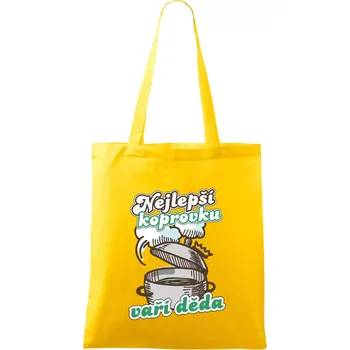 Nejlepší koprovku vaří děda - Taška bavlněná - 42 x 38 cm ( Žlutá )