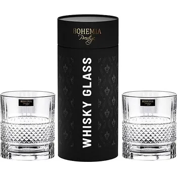 Sklenice BOHEMIA PRESTIGE ELEGANTE SKLENICE NA WHISKY V TUBĚ 320ML SADA 2KS