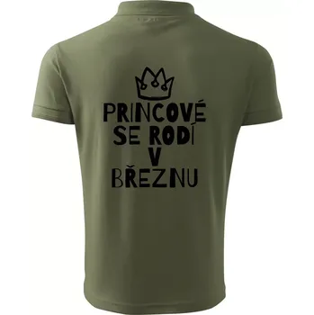 Pánská košile Princové se rodí v březnu - Polokošile pánská Pique Polo 203 - 3XL ( Khaki )