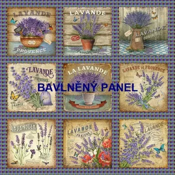 Panel bavlna - sada motivů-158-04 KVĚTINY