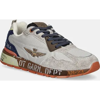 Pánské tenisky Kožené tenisky Aeronautica Militare SNEAKERS pánské, béžová barva, 252SC0276UCT03546 252SC0276UCT03546.94704 80X, EUR 43