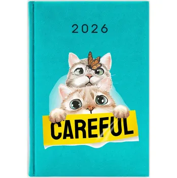 Kalendář Knižkový kalendář 2026 A5 FunnyCase modrý