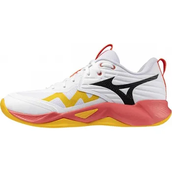 Pánská sálová obuv MIZUNO WAVE MOMENTUM PRO(U) VOLEJBALOVÉ BOTY PÁNSKÉ - Bílá - velikost 11 uk