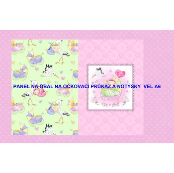 Panel bavlna - obal na očkovací průkaz nebo notýsek A6 - 228-199