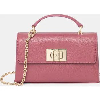 Kožená kabelka Furla růžová barva, WE00423.ARE000.4147S 34X, vel. ONE SIZE