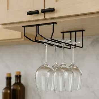 Wireli Dvouřadový držák na sklenice / Černý matný