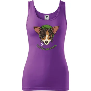 DOBRÝ TRIKO Dámské tílko s potiskem Čivava Velikost: L, Barva: Fialová