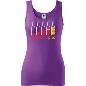 DOBRÝ TRIKO Dámské tílko s potiskem Potřebuju pivo Velikost: XL, Barva: Fialová