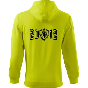 Pánská mikina Narozeninový motiv - znak - 2012 - Mikina s kapucí na zip trendy zipper - M ( Limetková )