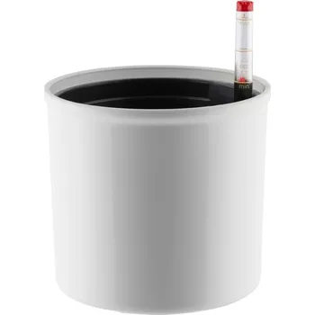 Květináč Květináč plast bílý Leni 14,5 cm x 14,5 x 13 cm