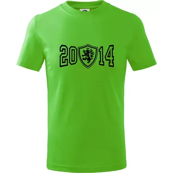 Chlapecké tričko Narozeninový motiv - znak - 2014 - Tričko dětské bavlněné - 104-110cm / 3-4 roky ( Apple Green )