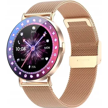 Hodinky Chytré Hodinky Dámské Hodinky KM88 ZLATÉ AMOLED Menu PL New