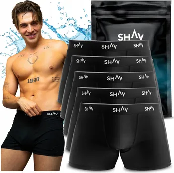 Shav Pánské boxerky bavlněné 93% Slipy Přiléhavé Pohodlné | M | 5 KUSŮ
