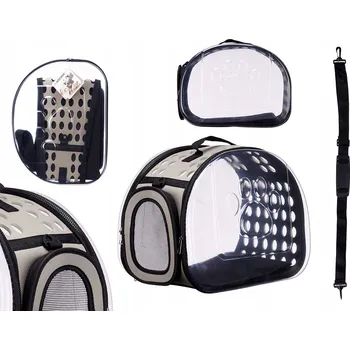 přepravka pro zvíře PŘEPRAVKA pro psa kočku KRÁLÍKA skládací ŠEDÝ přes rameno PRO ZVÍŘATA VELKÝ