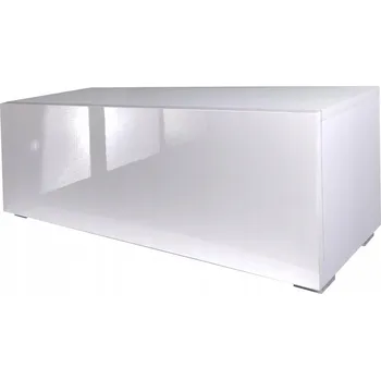 Televizní stolek TV stolek / Komoda pod TV Závěsná Stojící 100x30x30cm Bílá Lesklá