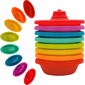 BAREVNÉ LODIČKY do koupele DO VODY I DO PÍSKU - SADA 8 kusů PLOVOUCÍ