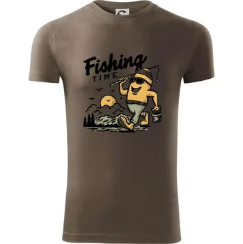 Fishing Time na výletě - Viper FIT - Pánské zůžené tričko - S ( Army )