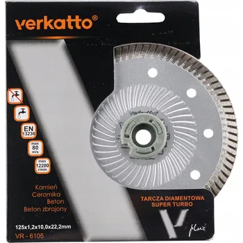 Příslušenství k brusce Diamantový řezný kotouč Verkatto VR-6105 125x22,2 mm