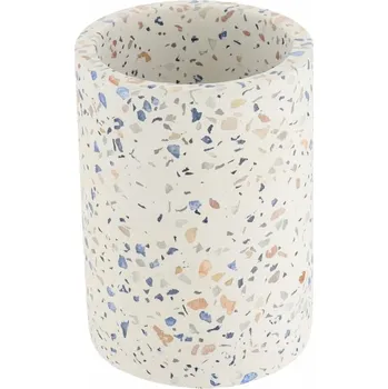 Držák na kartáček KELÍMEK NA KARTÁČKY CEMENTOVÝ TERRAZZO Ø 7,4 CM BAREVNÝ