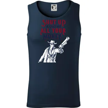 Shut Up and Give Me All Your Money - Tílko pánské Core - L ( Námořní modrá (velmi tmavá - téměř černá) )