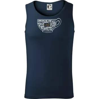 Káva - hrníček názvy - Tílko pánské Core - 2XL ( Námořní modrá (velmi tmavá - téměř černá) )