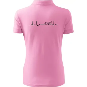 SDH EKG - Polokošile dámská Pique Polo - L ( Růžová )