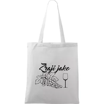 Zraji jako víno - Taška bavlněná - 42 x 38 cm ( Bílá )