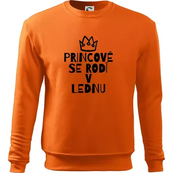 Pánská mikina Princové se rodí v lednu - Mikina Essential pánská - S ( Oranžová )