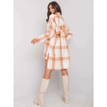 Dámská košile Dámská károvaná košile kamélie a ecru, UNI i10_P74556_2:443_