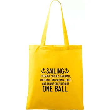 Sailing beacause one ball - Taška bavlněná - 42 x 38 cm ( Žlutá )