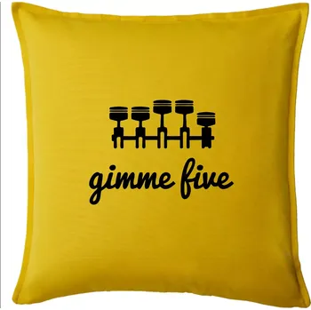 Polštář Gimme five - dej mě pět - pětiválec - Polštář 50x50 - 50x50 - Pouze potah ( Žlutá )
