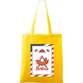 USA BBQ POSTER - Taška bavlněná - 42 x 38 cm ( Žlutá )