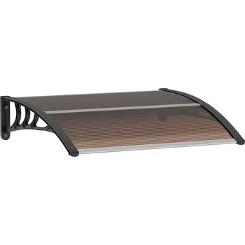 Stříška nad vchodové dveře Stříška Outsunny na vchodové dveře 120 x 75 cm polykarbonátová střešní krytina