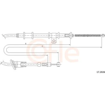Lanko parkovací brzdy Lanko ruční brzdy COFLE 17.2026