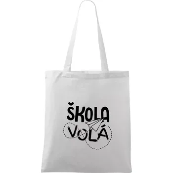 Škola volá - Taška bavlněná - 42 x 38 cm ( Bílá )