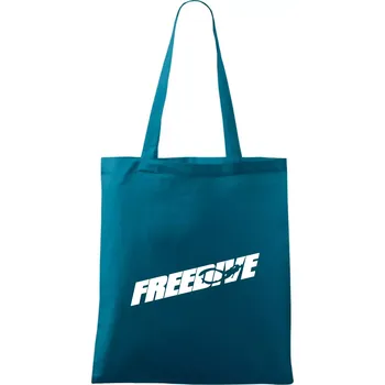 Freedive - nápis s potápěčem - Taška bavlněná - 42 x 38 cm ( Petrolejová )
