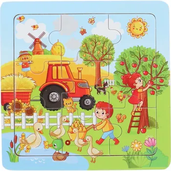 Puzzle Dřevěné puzzle Sklizeň 9 dílků