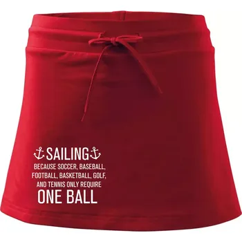 Dámská sukně Sailing beacause one ball - Sportovní sukně - two in one - XL ( Červená )