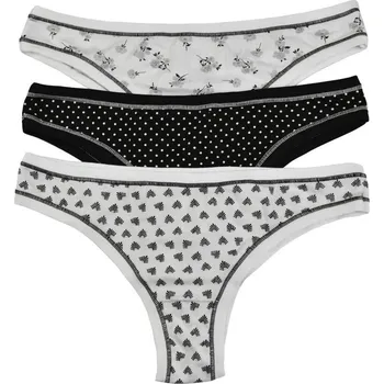 Kalhotky Cotonella Brazilky: bavlněné kalhotky s elastanem, VÍCEBAREVNÝ XL i170_8052108392978