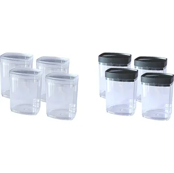 Dóza na potraviny TVAR - Kořenka sada 4ks různé barvy víčka