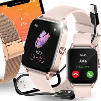 Hodinky JG Smart chytré hodinky dámské Smart Watch JG-HD12 Dámské / PL Zlaté