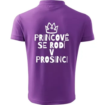 Pánská košile Princové se rodí v prosinci - Polokošile pánská Pique Polo 203 - 2XL ( Fialová )