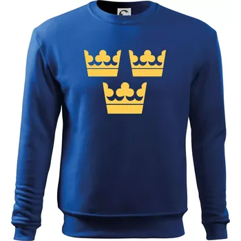 Švédské koruny 3x velké žluté - Mikina Essential dětská - 158 cm/12 let ( Královská modrá )
